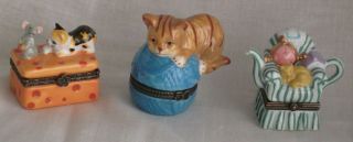 Kitty Cat Trinket Boxes - 3