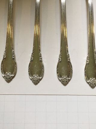 4 Dinner Forks Remembrance Rogers International Silver Silverplate 7 1/2 