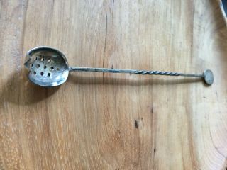 Vintage Black Starr Gorham Sterling Silver Twist Handle Olive Fork/spoon