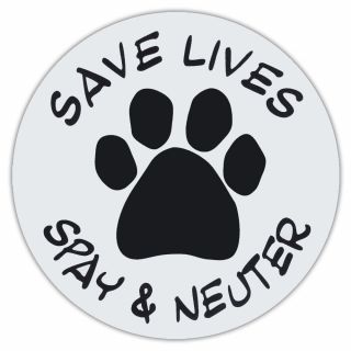 4.  75 " Round Pet Magnets: Save Lives Spay & Neuter (black & White) | Cars,  Trucks