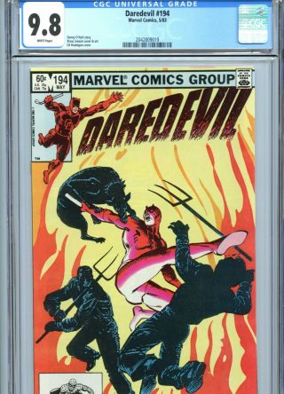 Daredevil 194 Cgc 9.  8 White Pages Marvel Comics 1983
