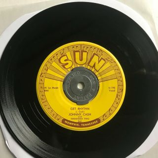 Johnny Cash SUN 241 1956 - I WALK THE LINE 45 RPM RECORD NM - HEAR 4