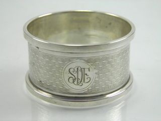 Antique.  925 Sterling Silver Serviette Napkin Ring W H Haseler Birmingham 1929