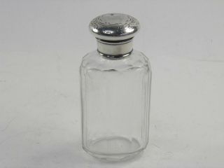 Antique.  925 Sterling Silver & Cut Glass Perfume Scent Bottle Dressing Table