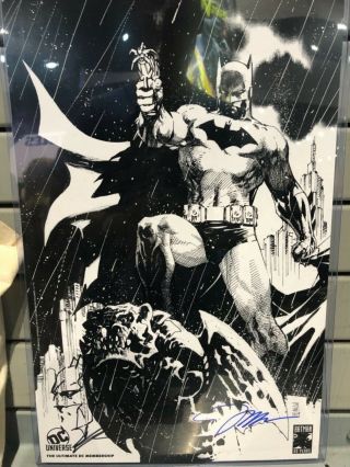 Sdcc 2019 Dc Universe Batman Print Signed And Sketch Remark By Jim Lee