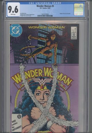 Wonder Woman V2 9 Cgc 9.  6 1987 Dc Comic Origin Of Cheetah: Frame