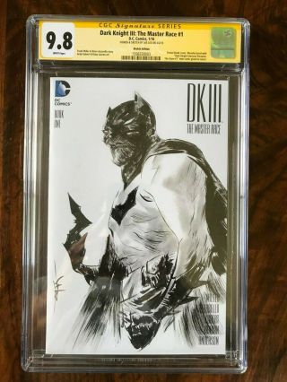 Dark Knight Iii 1 Jae Lee Batman Sketch 9.  8 Cgc Ss Art Blank Cover 3