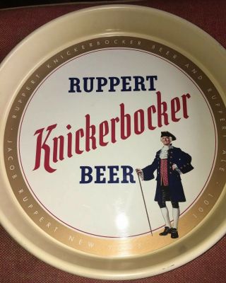 Vintage Ruppert Knickerbocker Beer Tray Serving Tray York ' s Famous 13 1/4 “ 2
