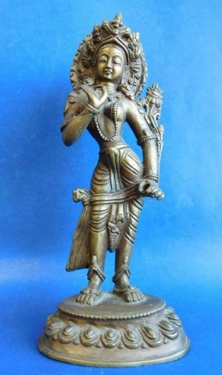 Quality Cast Bronze Hindu Parvati Goddess Statue 1900s