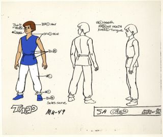 He - Man/she - Ra Masters Of The Universe Model Sheet Cel Thad