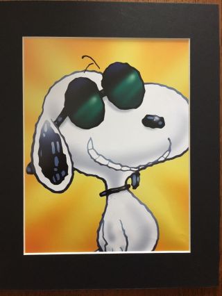 Snoopy Peanuts Joe Cool 8 X 10 Mat Print Shades & A Smile