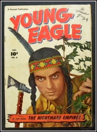 Young Eagle Fawcett Comics 6 October 1951,  Classic Cowboy Comic G/vg 3.  0