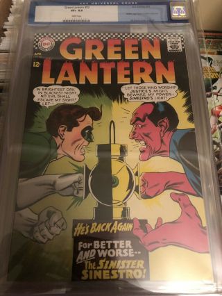Green Lantern 52 Cgc 8.  5 White Pages Old Label Sinestro App Hal Jordan Vf,