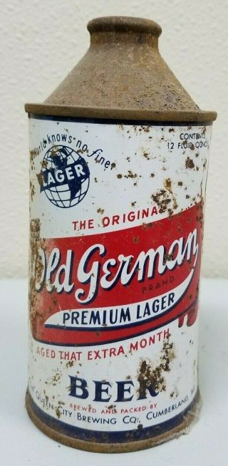 Old German 12 Oz.  Cone Top Beer Can