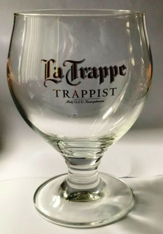 La Trappe Trappist Beer Glass Stemmed Chalice De Koningshoeven Dutch Brewery