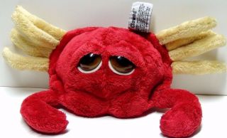 Soft Crab By Russ - Clawed Red Crab Plush Beanie Doll 13 " - Big Eyes - Crabby