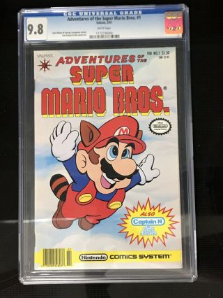 Adventures Of The Mario Bros 1 Cgc 9.  8 Valiant 1991 Luigi Nintendo System