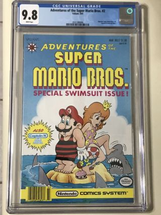 Adventures Of The Mario Bros 2 Cgc 9.  8 Valiant 1991 Nintendo System