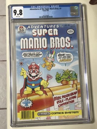 Adventures Of The Mario Bros 7 Cgc 9.  8 Valiant 1991 Nintendo System