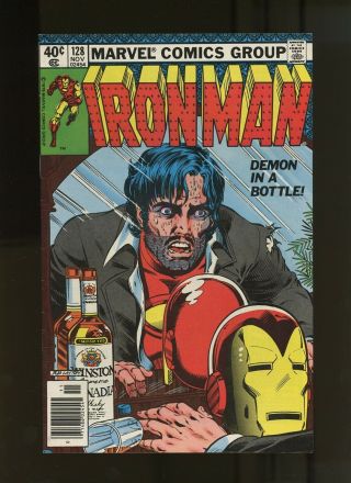 Iron Man 128 Vf,  8.  5 1 Book (1979 Marvel) Classic Tale,  " Demon In A Bottle "