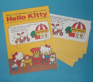 Sanrio Hello Kitty & Mimmy Letter Set 1999 2 Sheets 4 Envelopes Rare Stationery