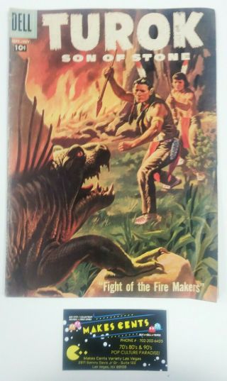 1950s - Turok Son Of Stone (dell/gold Key) Issue 9 1957 Golden Age Comic Book