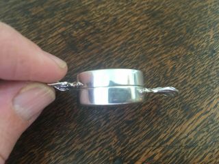 Good Vintage Bon Bon / Sweet Shaped 925 Solid Sterling Silver Pill or Ring Box 5