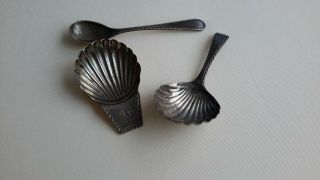 Antique Georgian Silver Tea Caddy Spoons