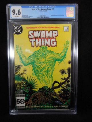 Saga Of The Swamp Thing 37 Cgc 9.  6 1st Full App John Constantine