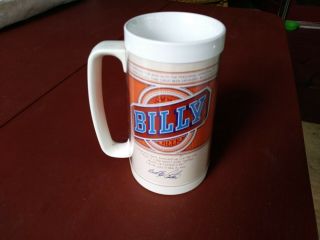Billy Beer Vintage Thermo - Serv Insulated Plastic Beer Mug / Cup
