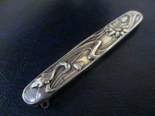 Antique Victorian Art Nouveau Floral Ornate Sterling Silver Folding Pocket Knife