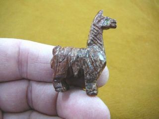 (y - Lla - St - 31) Baby Brown Llama Carving Soapstone Stone Peru Figurine Love Llamas