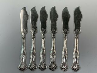 6 Antique 1847 Rogers Bros.  Vintage Silverplate Flat Handle Butter Spreaders
