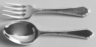 Lunt Sterling Silver 2 Pc Baby Set (fork & Spoon) William & Mary 1921 No Monos