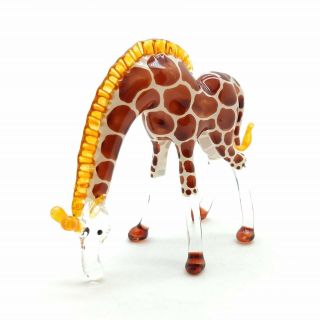 Figurine Animal Hand Blown Glass Giraffe Giraffa - GPGF007 2