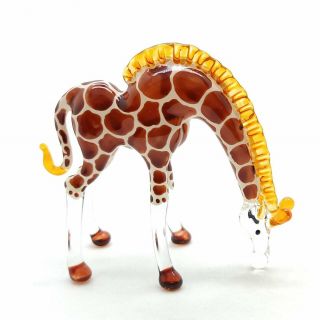 Figurine Animal Hand Blown Glass Giraffe Giraffa - GPGF007 4