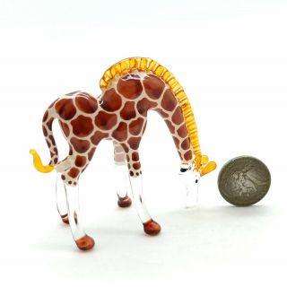 Figurine Animal Hand Blown Glass Giraffe Giraffa - GPGF007 5