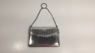 Solid Sterling Silver Coin/card Case,  C1920,  76gr.  (4 1/8 " X 2 3/4 ")