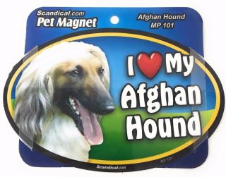 I Love My Afghan Hound Afghan Dog Gifts,  Cars,  Trucks.  Lockers,  Refrigerator