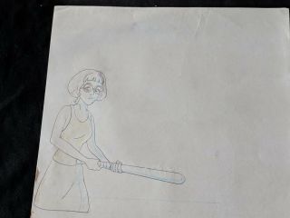 The Real Ghostbusters 1986 Production Hand Painted JANINE MELNITZ Cel and Pencil 3