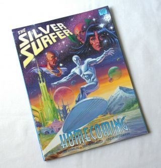 The Silver Surfer Homecoming 1991 1st Printing Marvel Graphic Novel Comics Good