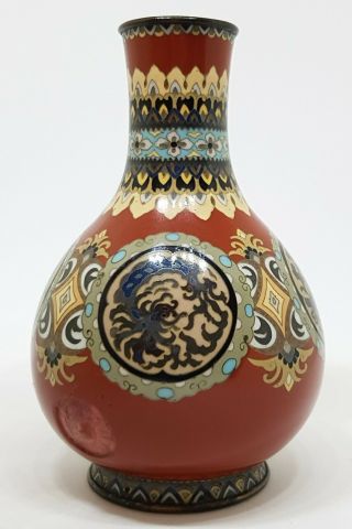 Very Fine Antique Japanese Cloisonne Vase Meiji Period 1867 - 1912