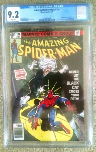 Spiderman 194 Cgc 9.  2 Wp 1st Appearance Of The Black Cat