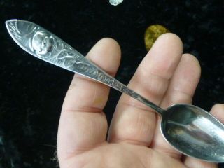 Vintage Sterling Silver " Portland " Souvenir Spoon With Frog Design On Handle