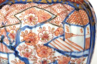 ANTIQUE 19thC Japanese IMARI Ribbed Porcelain Ginger Jar / Vase MEIJI Period 7