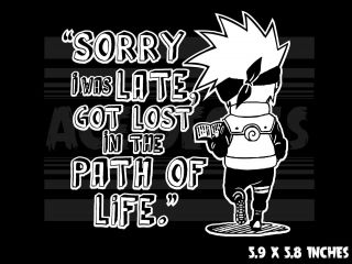 Naruto - Kakashi - Lost In The Path Of Life - Anime - Vinyl Decal Sticker
