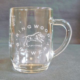 Ringwood Brewery Handled Half Pint Beer Glass M12 Pub Home Bar Man Cave