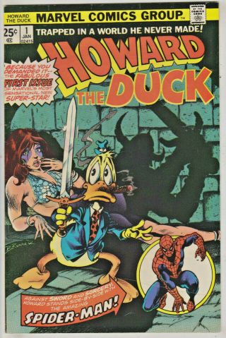 Howard The Duck 1 Vf/nm 1976 Marvel Bronze Age Comics
