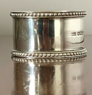Vintage Sterling Silver Napkin Ring Hallmark Sheffield 1927 Walker & Hall