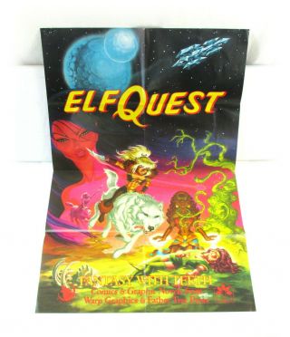 Vintage Elfquest Fantasy With Teeth Promo Poster,  Richard Wendy Pini